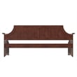 Pemberly Row Mid-Century Solid Wood Twin Daybed with Curved Backboard in Walnut