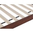 Pemberly Row Mid-Century Solid Wood Twin Daybed with Curved Backboard in Walnut