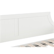 Pemberly Row Mid-Century Solid Wood Daybed with Twin Trundle in White
