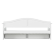 Pemberly Row Mid-Century Solid Wood Twin Daybed with Set of 2 Drawers in White