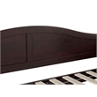 Pemberly Row Mid-Century Solid Wood Twin Daybed with Back Board in Espresso
