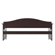 Pemberly Row Mid-Century Solid Wood Twin Daybed with Back Board in Espresso
