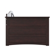 Pemberly Row Mid-Century Solid Wood Twin Daybed with Back Board in Espresso