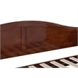 Pemberly Row Mid-Century Solid Wood Daybed with Twin Trundle in Walnut