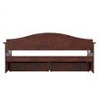 Pemberly Row Mid-Century Solid Wood Twin Daybed with Set of 2 Drawers in Walnut
