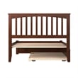 Pemberly Row Mission Wood King Platform Bed and Twin XL Trundle in Walnut