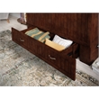 Pemberly Row Queen Solid Wood Murphy Bed Chest with Mattress in Walnut