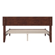 Pemberly Row Modern Solid Wood Low Profile Queen Platform Bed in Walnut