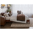 Pemberly Row Modern Solid Wood Low Profile Queen Platform Bed in Walnut