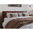 Pemberly Row Modern Solid Wood Low Profile Queen Platform Bed in Walnut