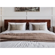 Pemberly Row Modern Solid Wood Low Profile Queen Platform Bed in Walnut