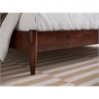 Pemberly Row Modern Solid Wood Low Profile Queen Platform Bed in Walnut