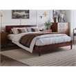 Pemberly Row Modern Solid Wood Low Profile Queen Platform Bed in Walnut