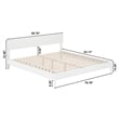 Pemberly Row Modern Solid Wood Low Profile King Platform Bed in White