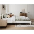 Pemberly Row Modern Solid Wood Low Profile King Platform Bed in White
