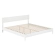 Pemberly Row Modern Solid Wood Low Profile King Platform Bed in White