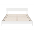 Pemberly Row Modern Solid Wood Low Profile King Platform Bed in White