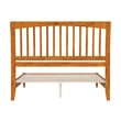 Pemberly Row Solid Wood Low Profile Sleigh Queen Platform Bed in Light Toffee