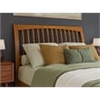 Pemberly Row Solid Wood Low Profile Sleigh Queen Platform Bed in Light Toffee