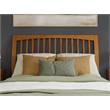 Pemberly Row Solid Wood Low Profile Sleigh Queen Platform Bed in Light Toffee