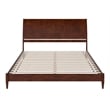 Pemberly Row Solid Wood Low Profile Sleigh King Platform Bed in Walnut