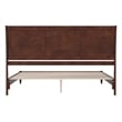 Pemberly Row Solid Wood Low Profile Sleigh King Platform Bed in Walnut