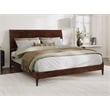 Pemberly Row Solid Wood Low Profile Sleigh King Platform Bed in Walnut
