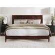 Pemberly Row Solid Wood Low Profile Sleigh King Platform Bed in Walnut