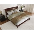 Pemberly Row Solid Wood Low Profile Sleigh King Platform Bed in Walnut
