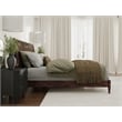 Pemberly Row Solid Wood Low Profile Sleigh King Platform Bed in Walnut