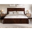 Pemberly Row King Wood Low Profile Platform Bed with Matching Footboard - Walnut