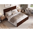 Pemberly Row King Wood Low Profile Platform Bed with Matching Footboard - Walnut