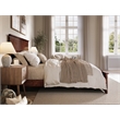 Pemberly Row King Wood Low Profile Platform Bed with Matching Footboard - Walnut