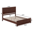 Pemberly Row Berkshire Queen Low Profile Wood Platform Bed  in Walnut