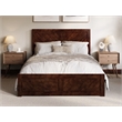 Pemberly Row Berkshire Queen Low Profile Wood Platform Bed  in Walnut