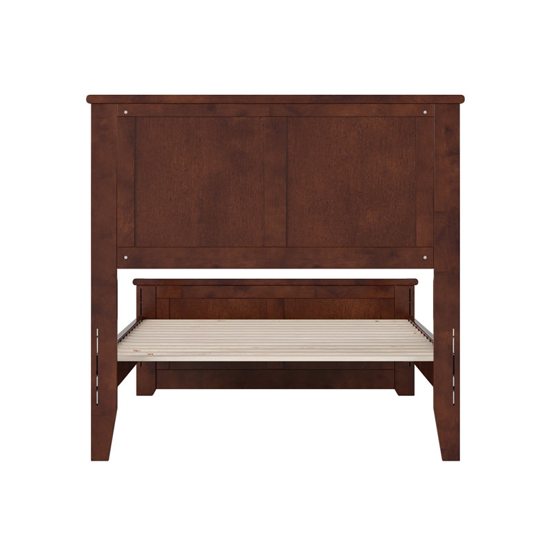 Pemberly Row Charlotte Twin Wood Low Profile Platform Bed  in Walnut