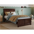 Pemberly Row Charlotte Twin Wood Low Profile Platform Bed  in Walnut
