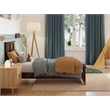 Pemberly Row Charlotte Twin Wood Low Profile Platform Bed  in Walnut