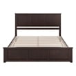 Pemberly Row Charlotte King Wood Low Profile Platform Bed in Espresso