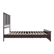 Pemberly Row Charlotte King Wood Low Profile Platform Bed in Espresso
