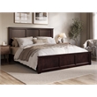Pemberly Row Charlotte King Wood Low Profile Platform Bed in Espresso