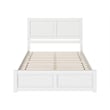 Pemberly Row Berkshire Queen Low Profile Wood Platform Bed  in White