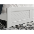 Pemberly Row Berkshire Queen Low Profile Wood Platform Bed  in White