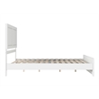 Pemberly Row Berkshire Queen Low Profile Wood Platform Bed  in White