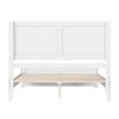 Pemberly Row Berkshire Queen Low Profile Wood Platform Bed  in White