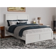 Pemberly Row Berkshire Queen Low Profile Wood Platform Bed  in White