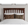 Pemberly Row Twin XL Low Profile Platform Bed with Matching Footboard - Walnut