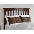 Pemberly Row Twin XL Low Profile Platform Bed with Matching Footboard - Walnut