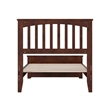 Pemberly Row Twin XL Low Profile Platform Bed with Matching Footboard - Walnut