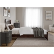 Pemberly Row Twin XL Low Profile Platform Bed with Matching Footboard - Walnut